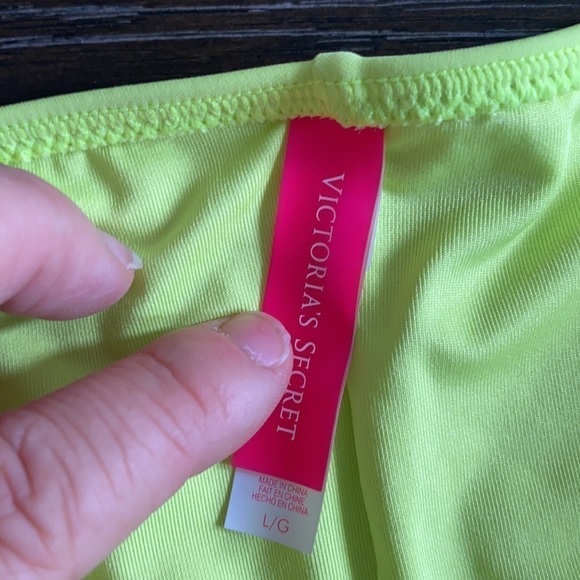 Lime green hipster bikini bottom braided sides L - Picture 6 of 12
